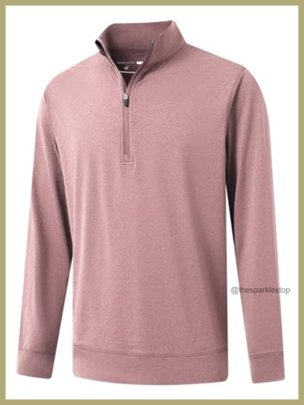 Men's Quarter Zip Pullover Lightweight Dry Fit Mock Neck Soft Layering
